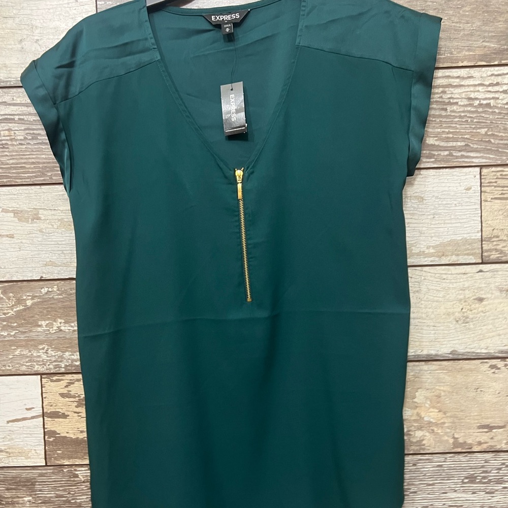 Express Blouse - NWT - Hunter Green